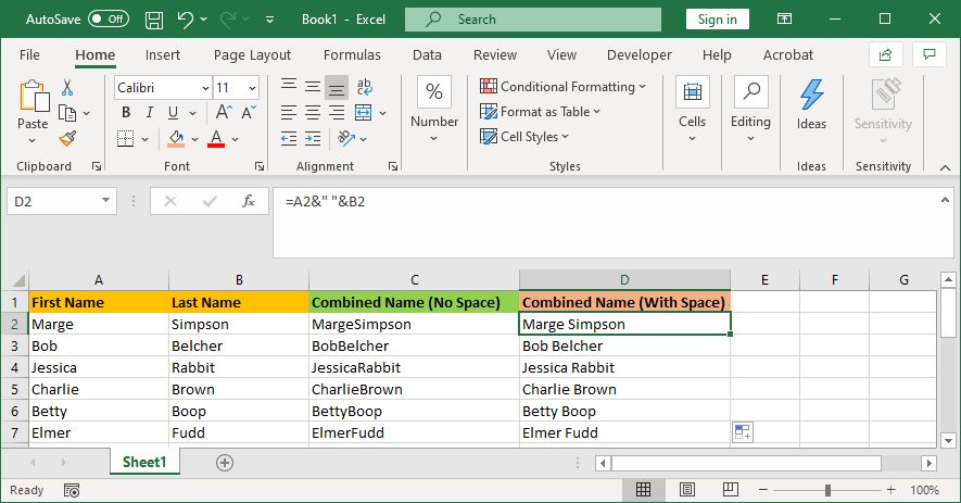 How To Combine Two Columns In Microsoft Excel Quick And Easy Method 