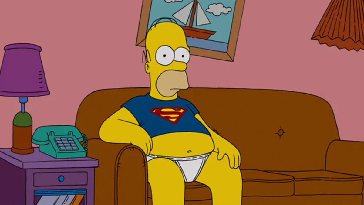 Homer Simpson sitting on couch