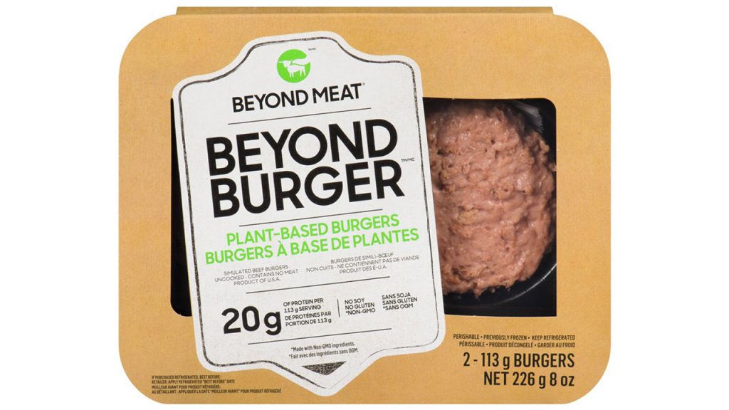 plant-based burger in package plant based meat alternatives