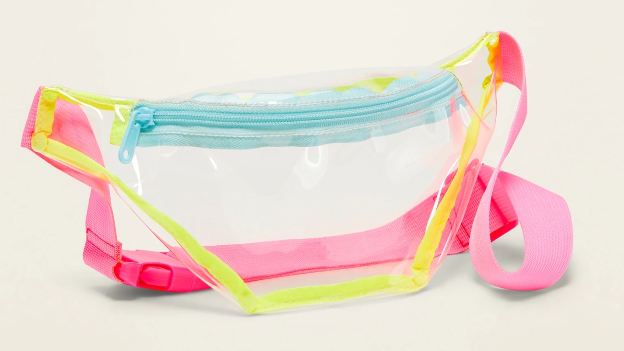 see through plastic waist pack for kids