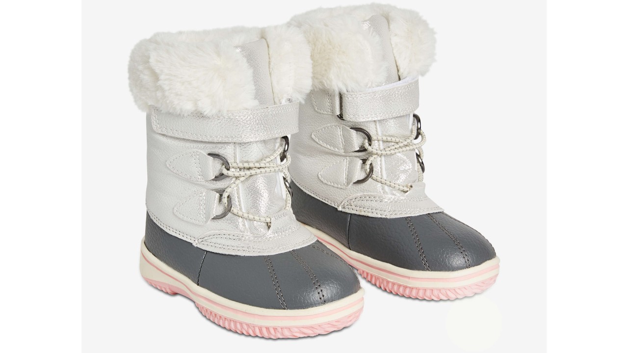 silver winter boots for toddlers