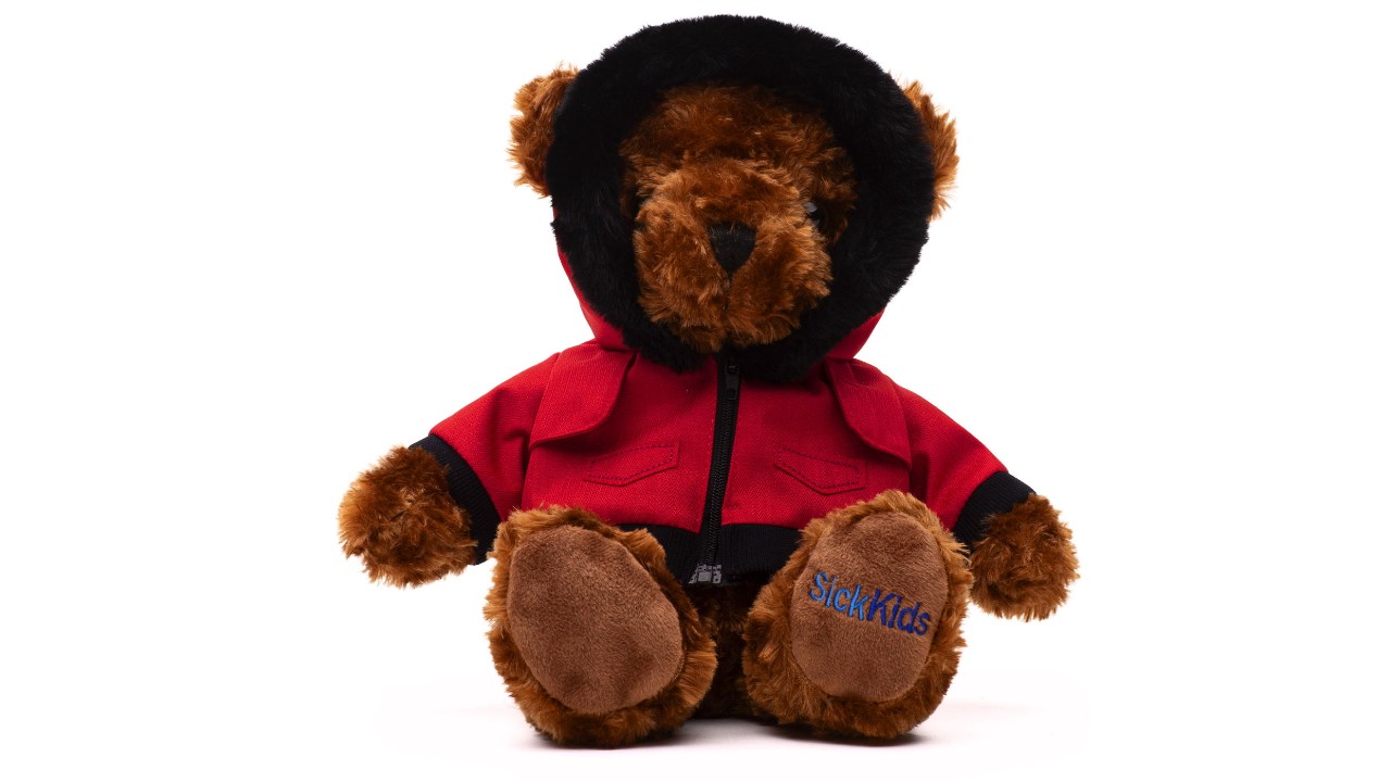bear wearing fashionable winter coat