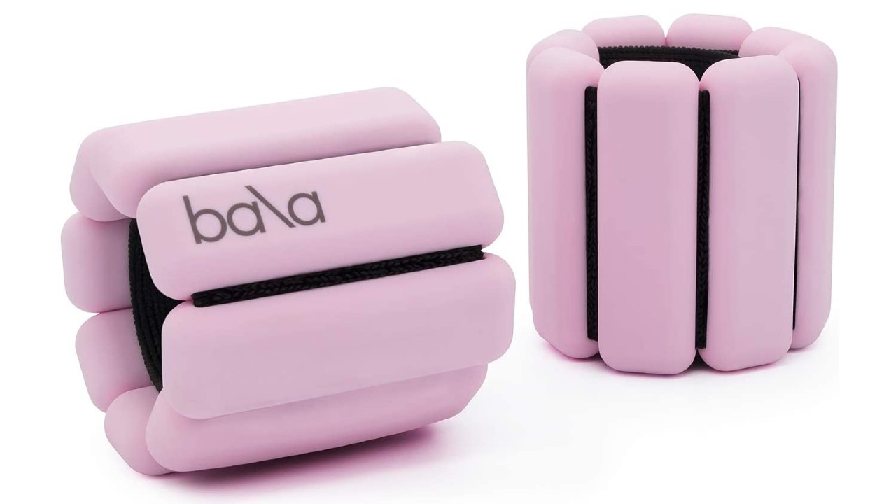 pink weighted bangles for exercise