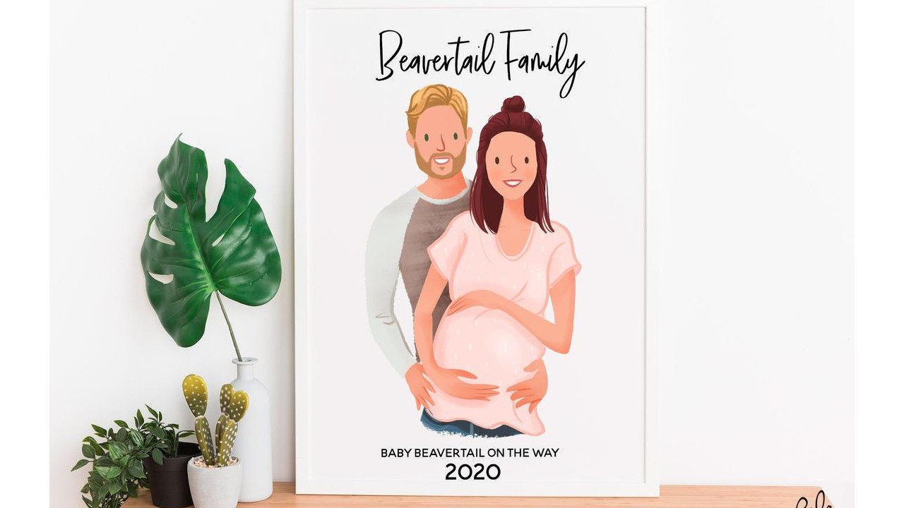 portrait of couple expecting a baby