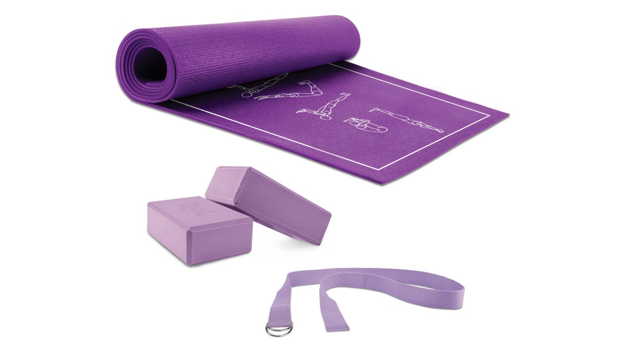 Yoga kit with mat, blocks and band