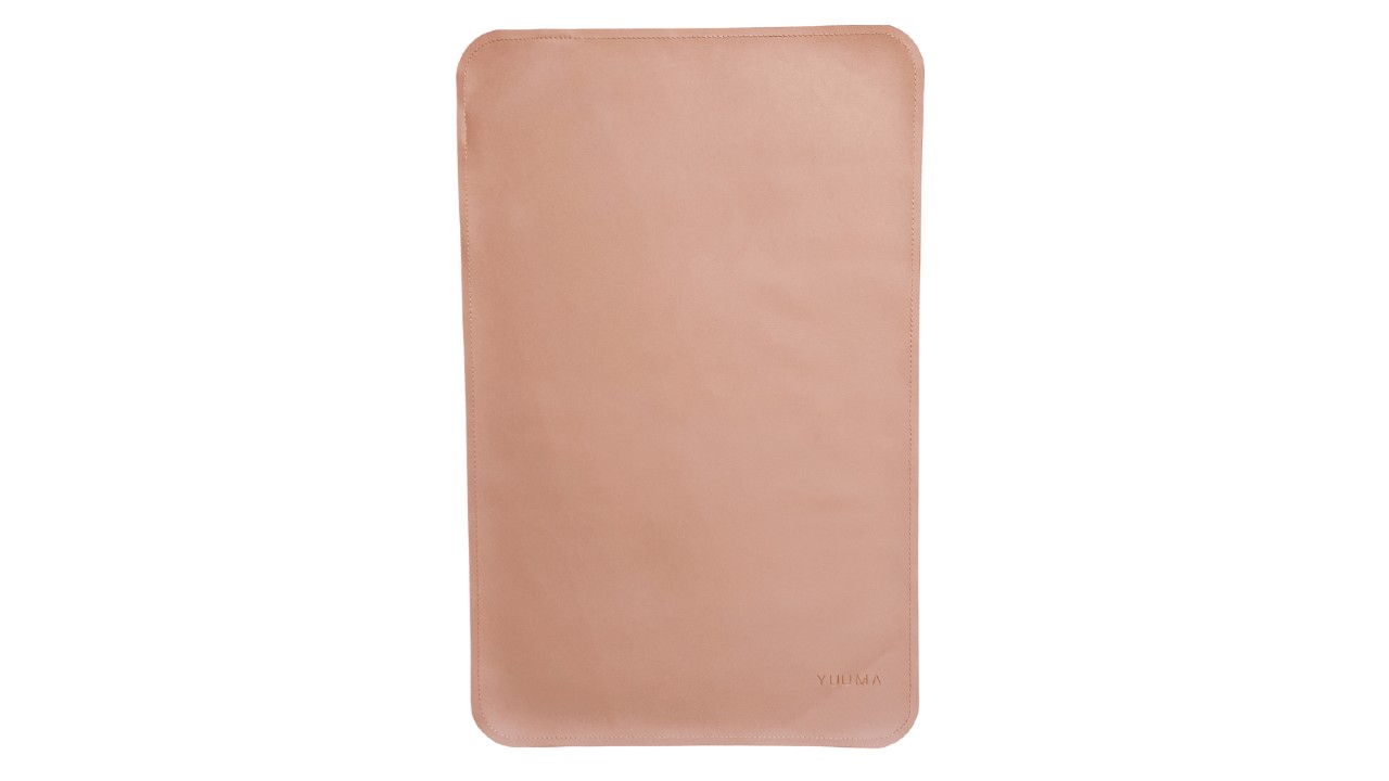rose coloured vegan leather changing pad