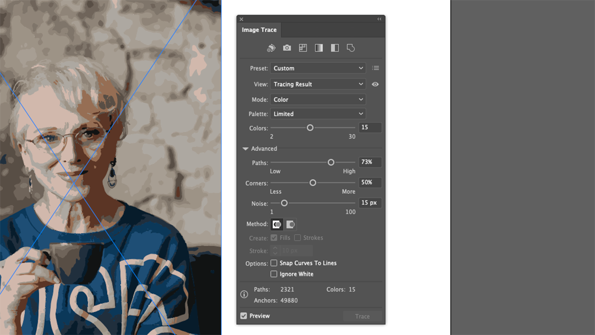 Trace setting. Image Trace в иллюстраторе.