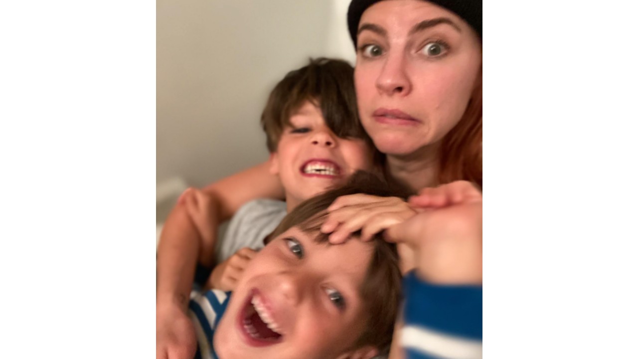 Actress Dani Kind with her two boys