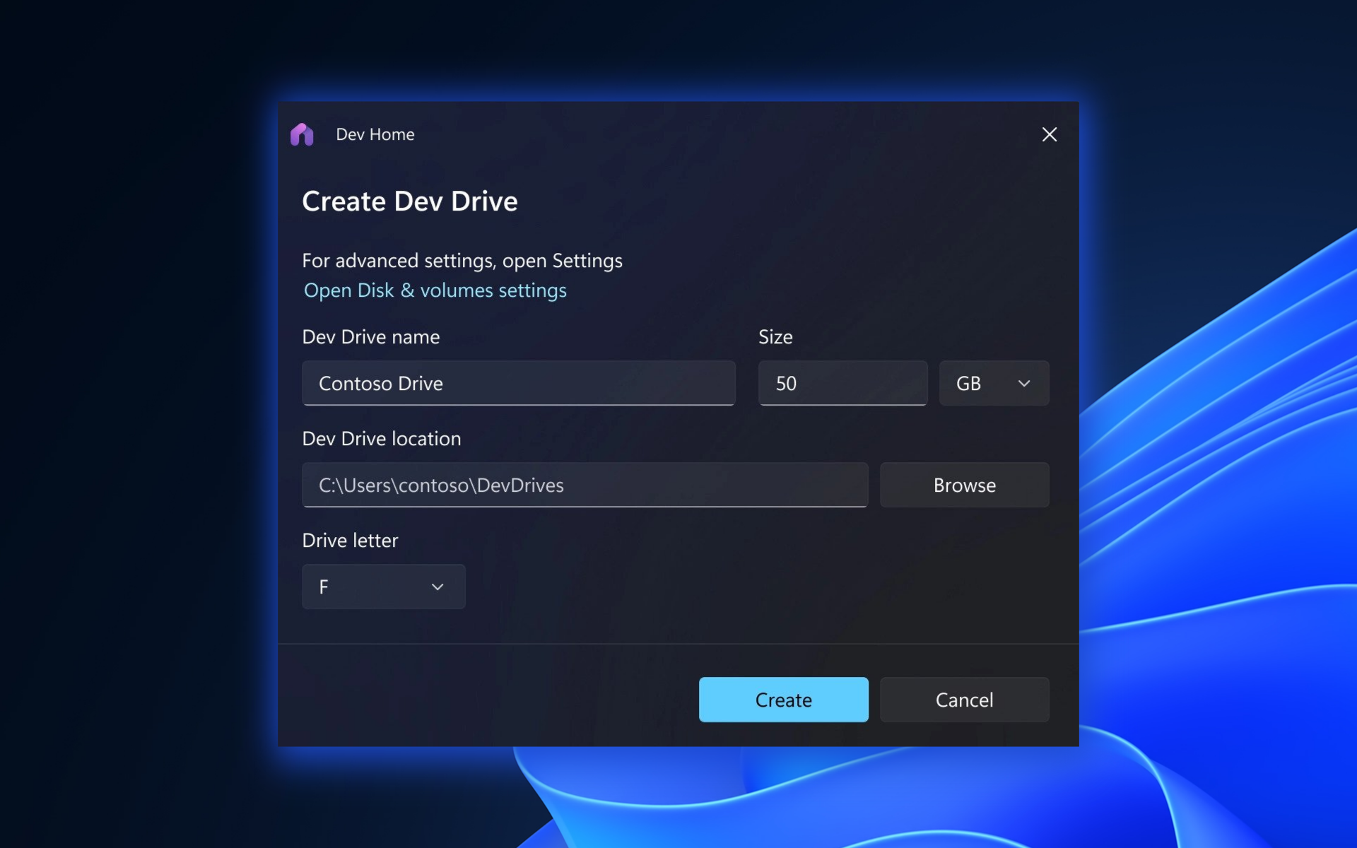 Dev drive windows 11